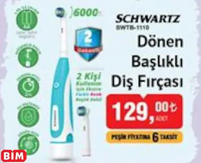 SCHWARTZ DÖNEN BAŞLIKLI DİŞ FIRÇASI
